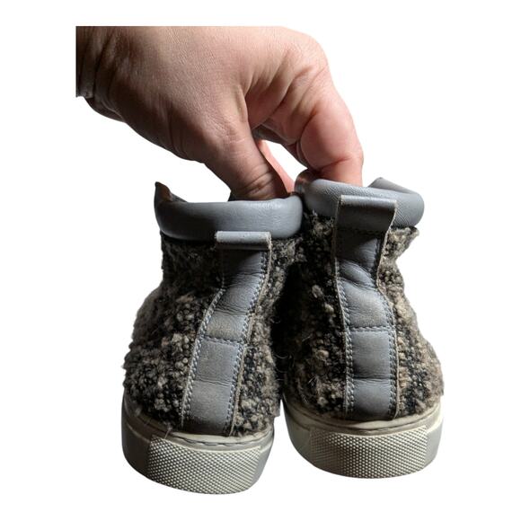 Diemme Fontesi Gray Wool Tweed Side Zip Casual Mid-Top Sneakers EU 40 US 9 - Picture 3 of 7